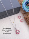 AD Diamond Rose Gold Pendal Butti Set 4 Wholesale Price In Surat
